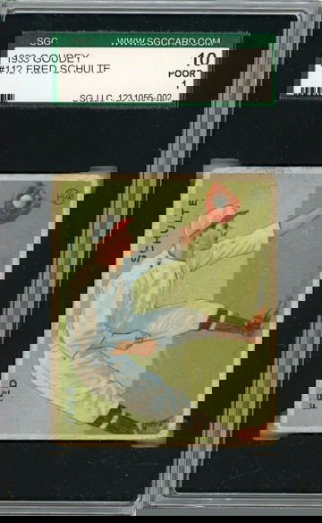 1933 Goudey Fred Schulte #112 SGC 1 P1360