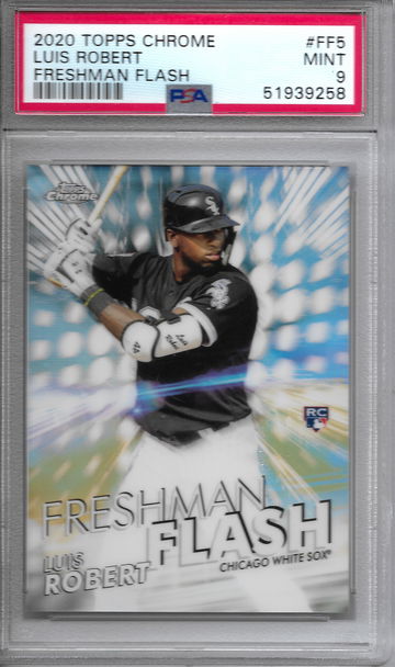 2020 Topps Chrome Luis Robert Freshman Flash PSA 9