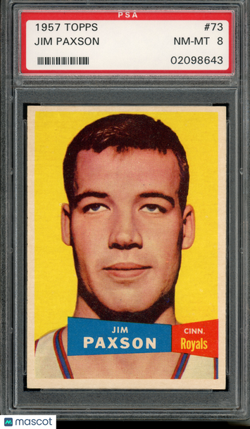 1957 Topps Jim Paxson #73 PSA 8