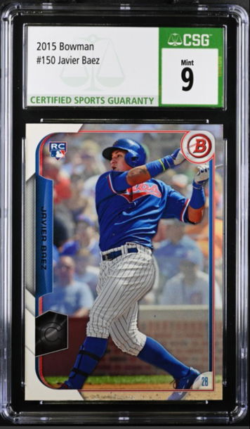 2015 Bowman 150 Javier Baez RC CSG 9 Mint