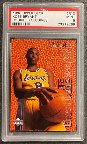 1996 Upper Deck Rookie Exclusives Kobe Bryant PSA 9 Rookie Card RC #R10