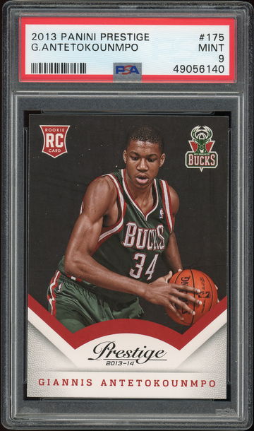 2013 Panini Prestige Giannis Antetokounmpo #175 RC Rookie PSA 9