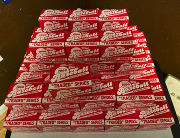 1986 TOPPS TRADED PICTURE CARDS SEALED 49 boxes