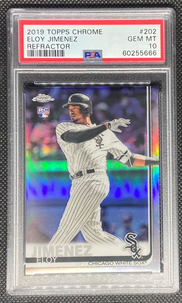 2019 Topps Chrome Eloy Jimenez Refractor Rookie #202 PSA 10 GEM MINT m