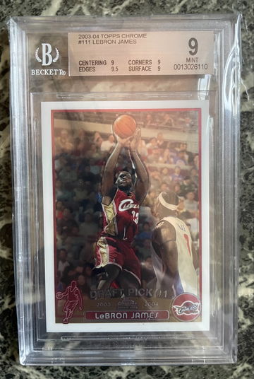 2003 Topps Chrome LeBron James BGS 9 (9,9,9.5,9 Subgrades)