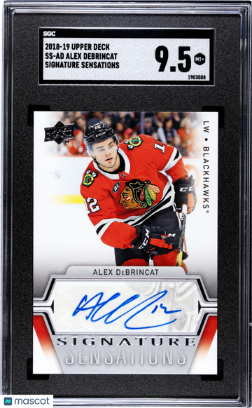 2018 Upper Deck Alex Debrincat #SS-AD SIG. Sensations SGC 9.5