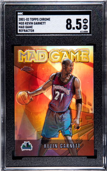 2001-02 Topps Chrome MG5 Kevin Garnett Mad Game Refractor