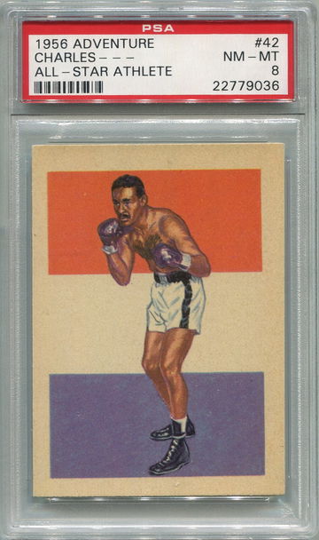 1956 Topps Adventure Boxing Charles - All-Star Athlete #42 PSA 8 NM-MT