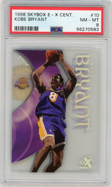 1998 Skybox e-x century Kobe Bryant PSA 8