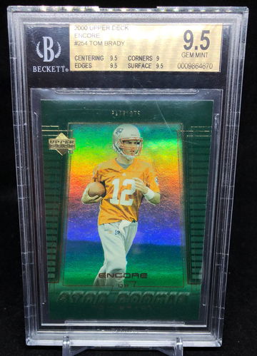 Tom Brady 2000 Upper Deck Encore #254 Rookie RC BGS 9.5 Gem Mint POP 45