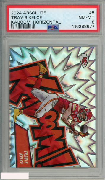 2024 PANINI ABSOLUTE KABOOM! HORIZONTAL TRAVIS KELCE #5 PSA 8 NM-MT
