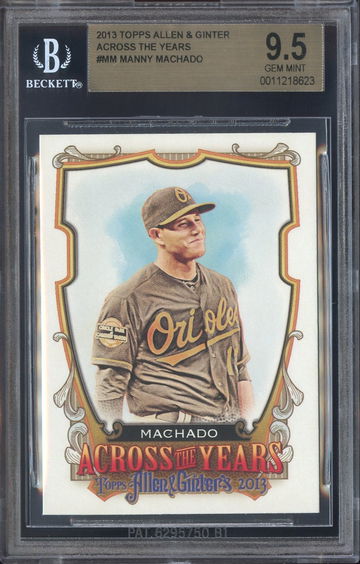 2013 Topps Allen & Ginter Across the Years #MM Manny Machado BGS 9.5 Pop 1
