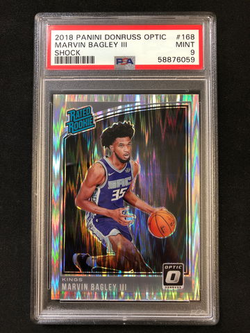 2018 Panini Donruss Optic - Marvin Bagley - Rated Rookie Shock Prizm PSA 9 Mint