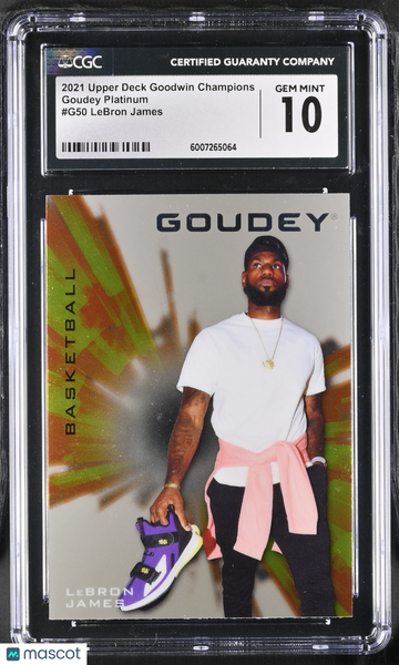 2021 Upper Deck Goodwin Champions LeBron James Goudey Platinum #G50 CGC 10