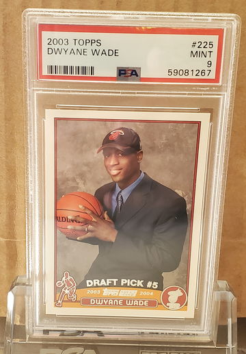 2003 TOPPS DWYANE WADE  RC ROOKIE #225 PSA 9