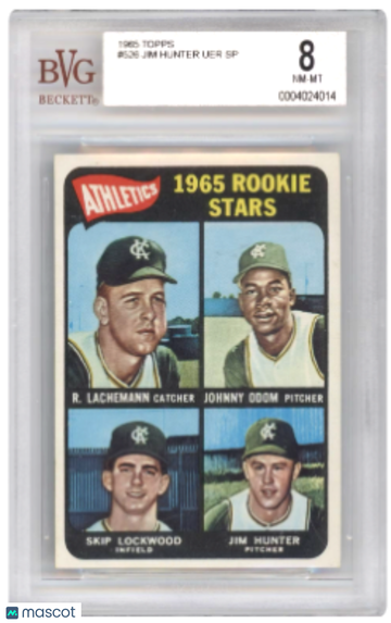 1965 Topps Jim Hunter UER SP #526 BGS 8