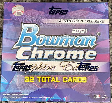 2021 Bowman Chrome Sapphire Edition Factory Sealed Box