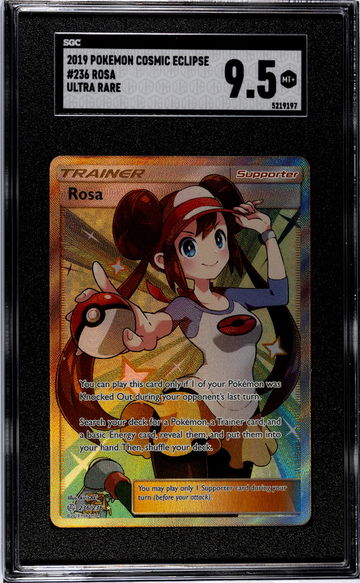 2019 Pokemon Cosmic Eclipse #236 Rosa Ultra Rare SGC 9.5