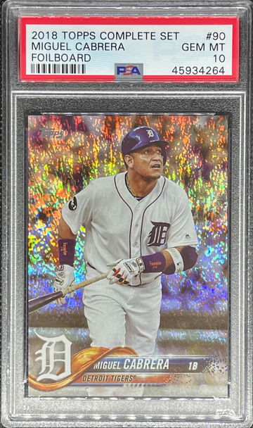 2018 Topps Foilboard /190 Miguel Cabrera PSA 10
