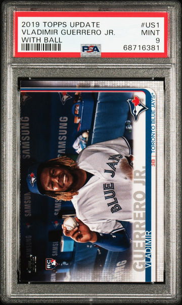 2019 Topps Update Series Vladimir Guerrero Jr. WITH BALL PSA 9 SSP