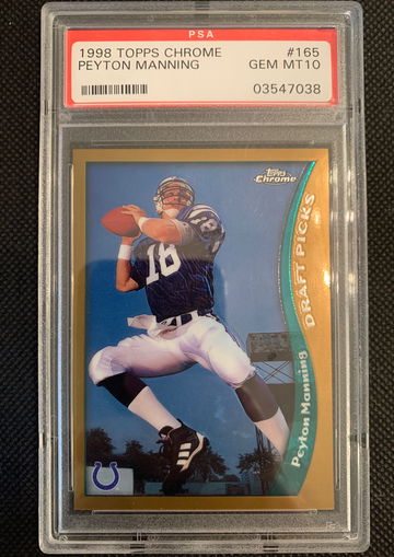 1998 Topps Chrome Peyton Manning PSA 10 rookie RC