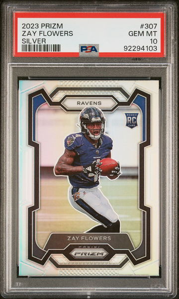 2023 PANINI ZAY FLOWERS PRIZM SILVER #307 PSA 10