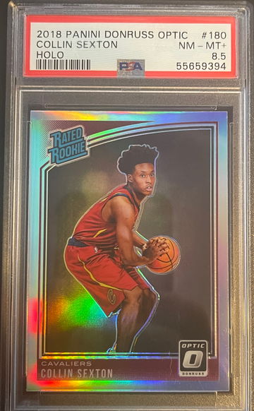 2018 DONRUSS OPTIC COLLIN SEXTON HOLO ROOKIE PSA NM-MT + 8.5 
