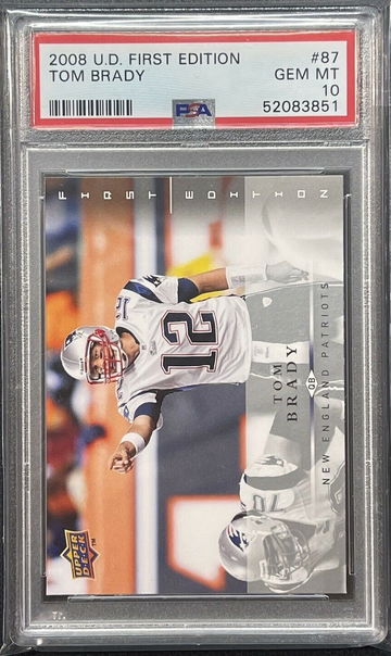 2008 Upper Deck First Edition Rare Parallel SP Tom Brady #112 PSA 10 Gem