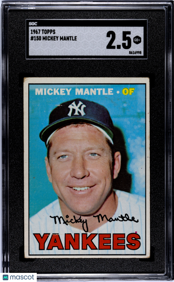 1967 Topps Mickey Mantle #150 SGC 2.5