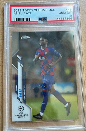 Ansu Fati 2019 Topps Chrome PSA 10