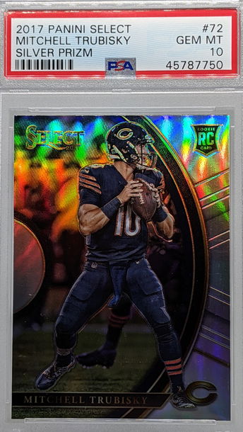 Mitchell Trubisky 2017 Select Silver Prizm PSA 10 #72