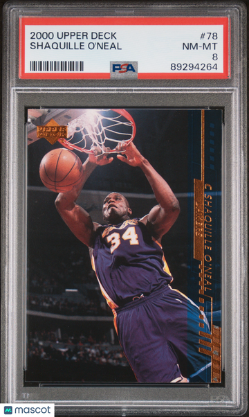 2000 Upper Deck Shaquille O'Neal #78 PSA 8