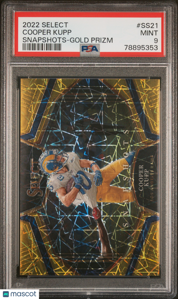 2022 Panini Select Snapshots Cooper Kupp #SS21 Gold Prizm PSA 9