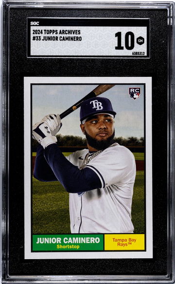 2024 Topps Archives Junior Caminero #33 RC SGC 10