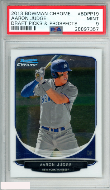 2013 BOWMAN CHROME DRAFT PICKS AND PROSPECTS AARON JUDGE #BDPP19 1ST RC PSA 9
