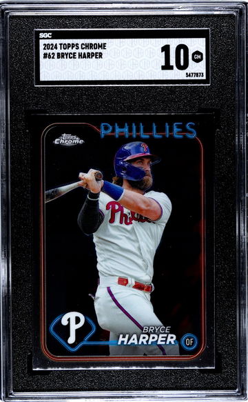 2024 Topps Chrome #62 Bryce Harper SGC 10