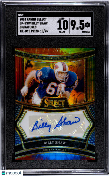 2024 Panini Select Billy Shaw #SP-BSW Sigs. Tie Dye Prizm SGC 9.5 Auto 10