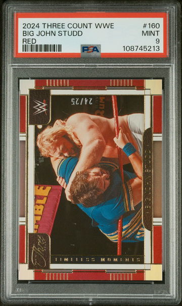 2024 Panini Three Count Big John Studd #160 /25 PSA 9 Red