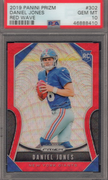 2019 Panini Prizm Daniel Jones Red Wave PSA 10 63/149
