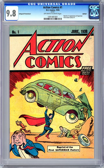 ACTION COMICS #1 CGC 9.8 *FIRST SUPERMAN APP* SAFEGUARD PROMO REPRINT 1938-1976