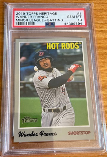 Wander Franco 2019 Topps Heritage Minor League #1 PSA 10 Gem Mint RC Rookie Rays