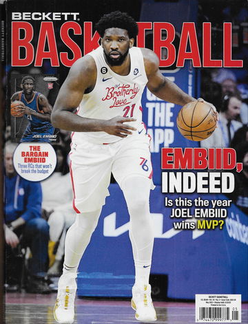 Beckett Basketball Card Monthly Price Guide Magazine May 2023 Joel Embiid Philadelphia 76ers