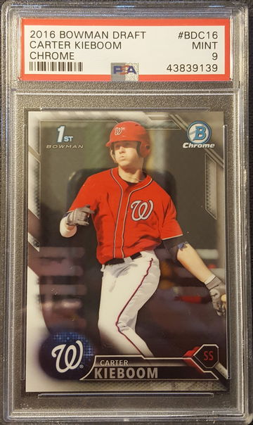 2016 Bowman Chrome Carter Kieboom PSA 9 Washington Nationals