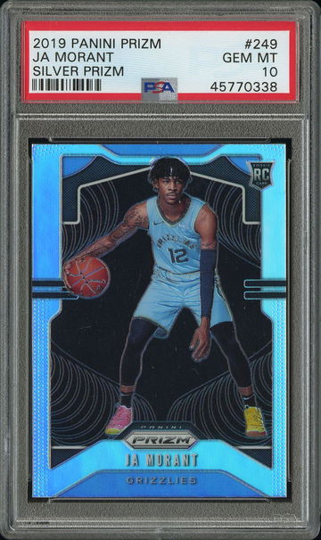 2019 Panini Prizm Ja Morant #249 SILVER PRIZM PSA 10