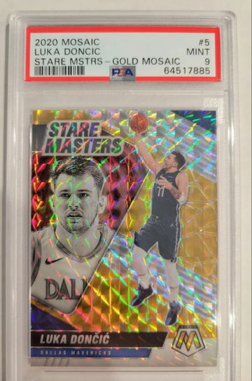 2020 Mosaic Stare Masters Gold 6/10 PSA 9 Luka Doncic