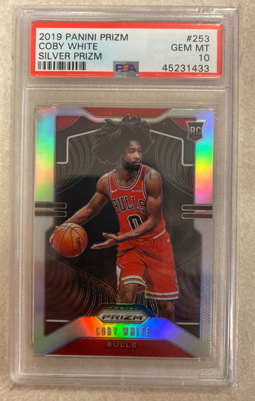Coby white Prizm Silver psa 10
