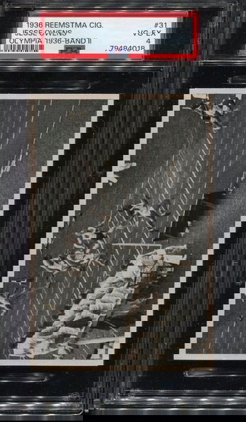 1936 Reemstma Olympics Jesse Owens #31 PSA 4, 100M