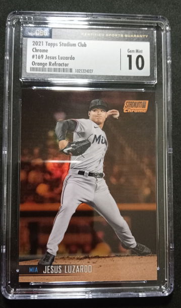 Jesus Luzardo Orange Refractor/25 CSG10 pop 1