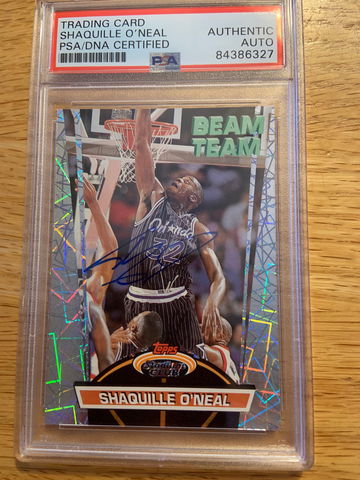 Shaquille O’Neal Signed Auto Rookie 1993 Beam Team
