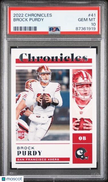 2022 Panini Chronicles Brock Purdy #41 PSA GEM MT 10